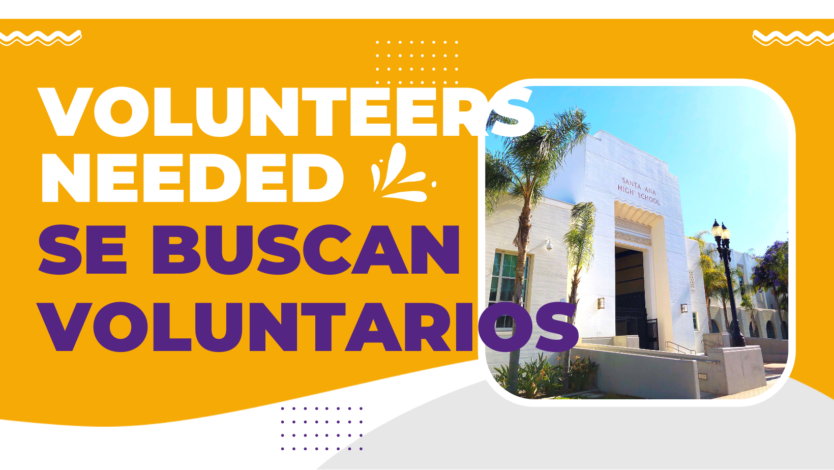 Volunteers wanted - se buscan voluntarios